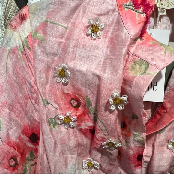 Floral Pink Embroidered Maxi Dress - Picture 5 of 13